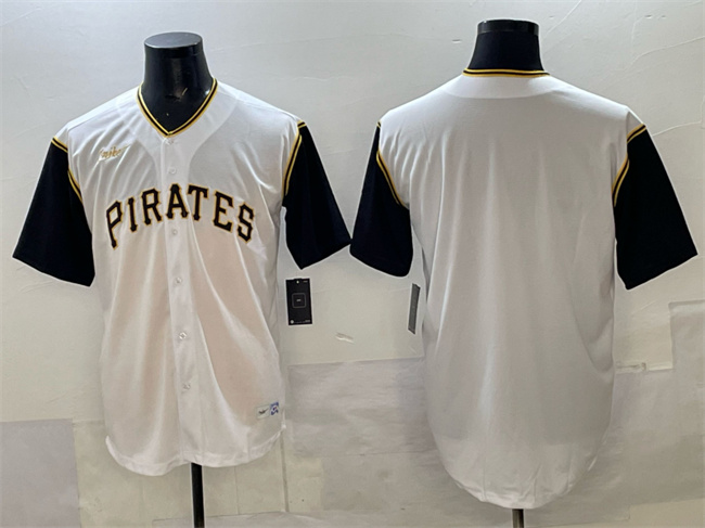 Pittsburgh Pirates Blank White Cool Base Stitched Jersey - Zenithce