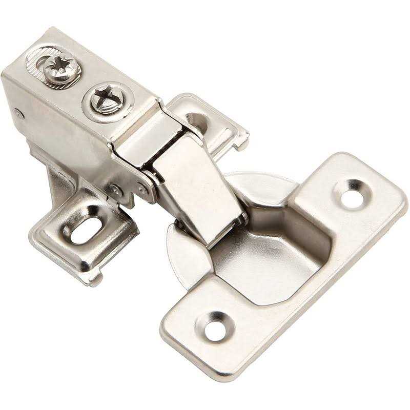 Silverline Face 1/2 inch Half Overlay Concealed Euro 105Deg Regular Closing Compact Cabinet Hinges - Zenithce