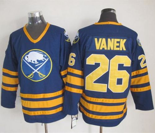 Sabres #26 Thomas Vanek Navy Blue CCM Throwback Stitched Jersey - Zenithce