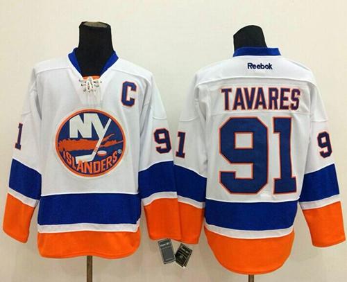 Islanders #91 John Tavares Stitched White Jersey - Zenithce