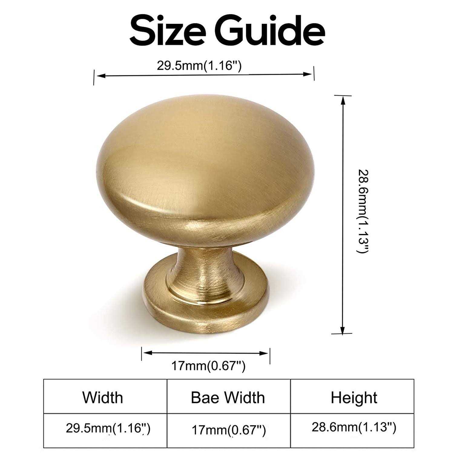 Goldentimehardware solid Cabinet aged Brass round knob,champagne bronze drawer 1-1/5 diameter - Zenithce