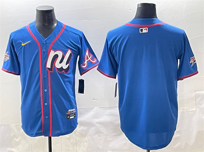 National League Atlanta Braves Blank Blue 2025 All-Star Edition Limited Stitched Jersey - Zenithce