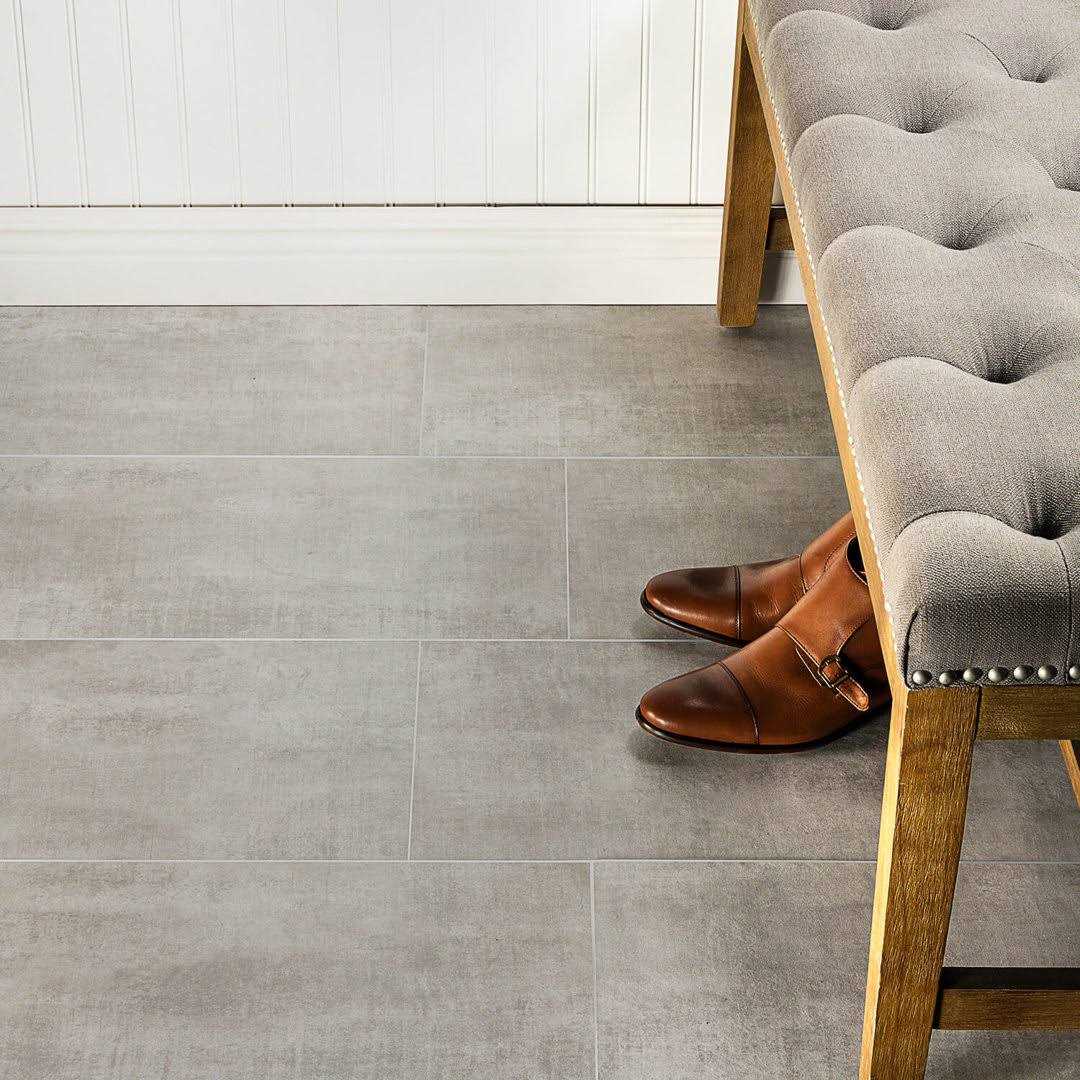 Ivy Hill Tile Essential Cement Gray 24 in. x 24 in. Matte Porcelain Floor and Wall Tile - Zenithce