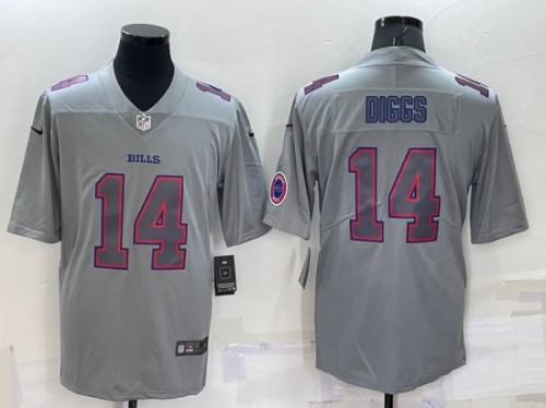 Buffalo Bills #14 Stefon Diggs Gray With Patch Atmosphere Fashion Stitched Jersey - Zenithce