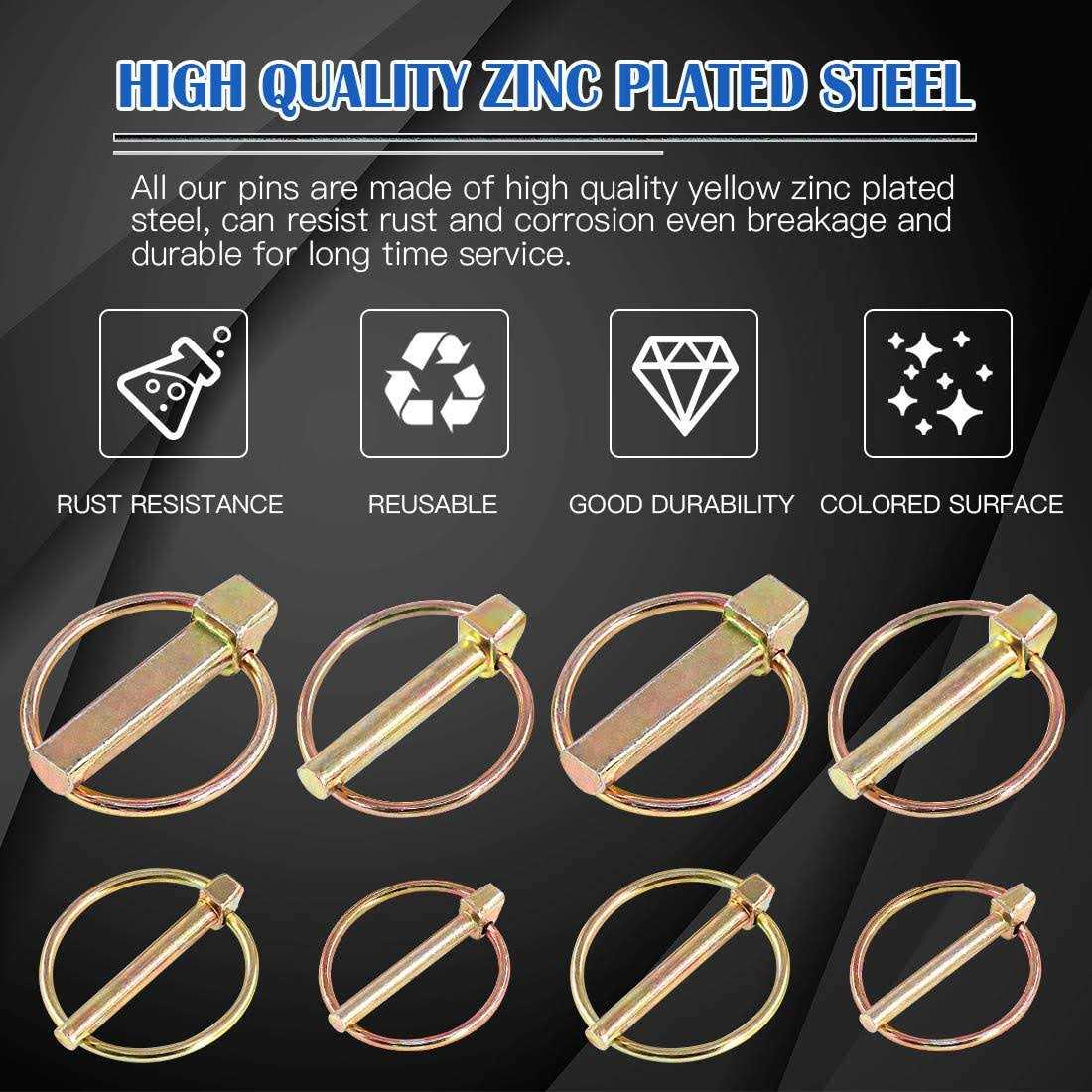 Glarks 30Pcs 6x52MM Heavy Duty Zinc Plated Steel Molly Bolt Hollow Drive Wall Anchor Screws Set for Drywall, Plaster and Tile - Zenithce