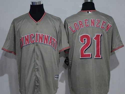 Reds #21 Michael Lorenzen Grey New Cool Base Stitched Jersey - Zenithce