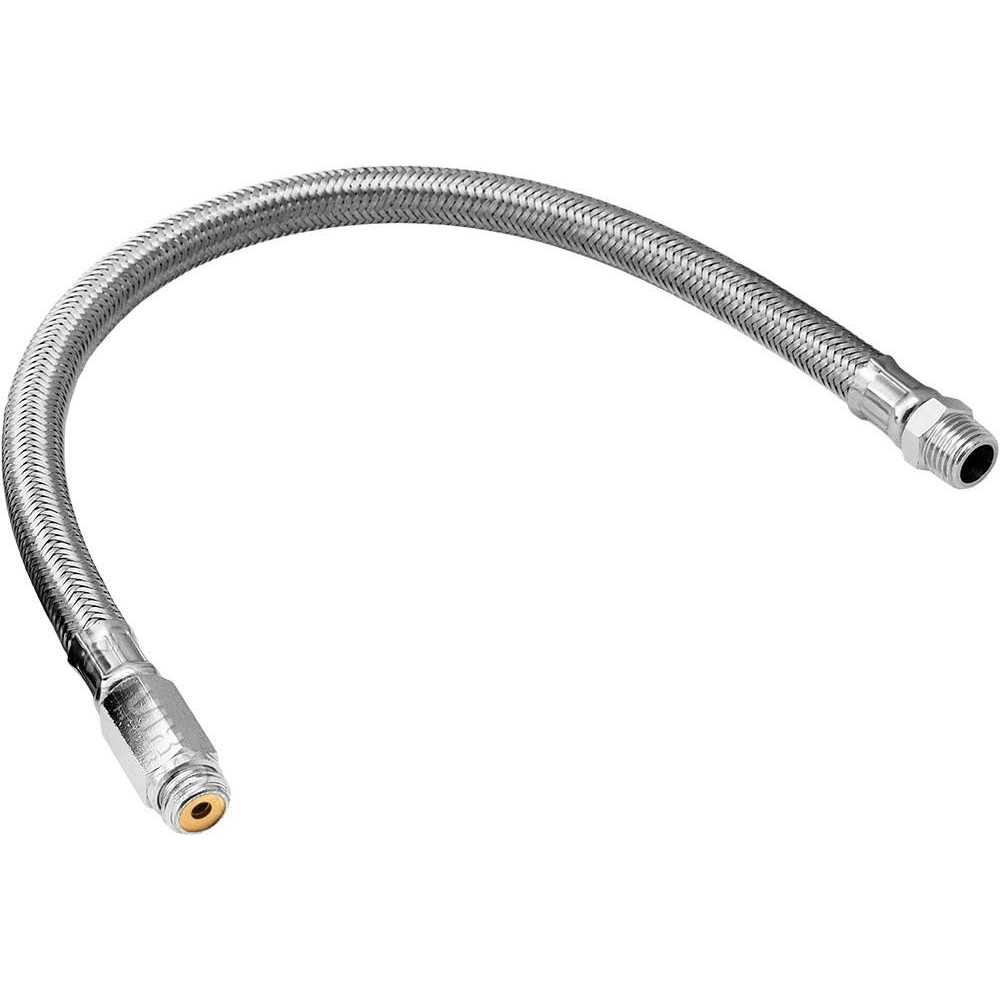 Vixen Horns Stainless Steel Air Compressor Braided Leader Hose with Check Valve 1/4 NPT Male to 1/4 NPT Male - Zenithce