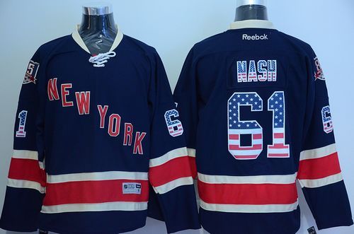 Rangers #61 Rick Nash Navy Blue USA Flag Fashion Stitched Jersey - Zenithce