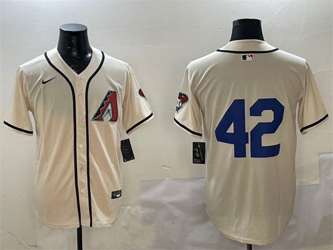 Arizona Diamondbacks #42 Jackie Robinson Cream Limited Stitched Jersey - Zenithce