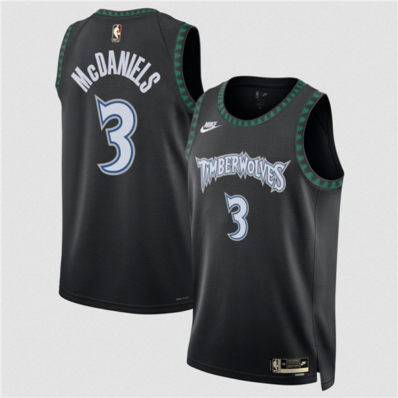 Minnesota Timberwolves #3 Jaden McDaniels Black 2025 Classic Edition Stitched Jersey - Zenithce