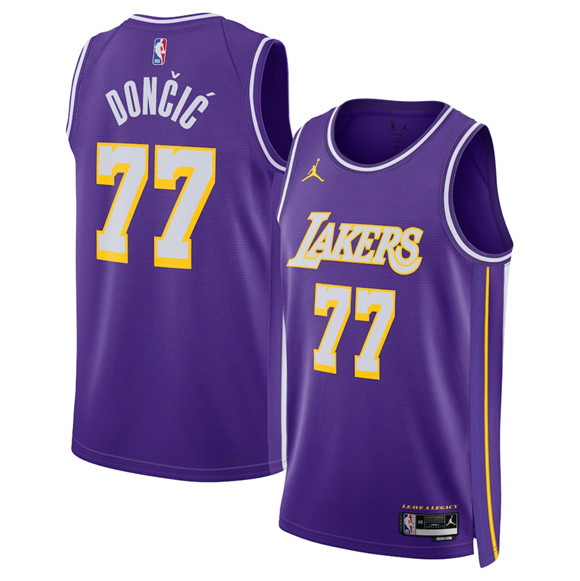 Los Angeles Lakers #77 Luka Don?i? Purple 2025 Statement Edition Stitched Jersey - Zenithce