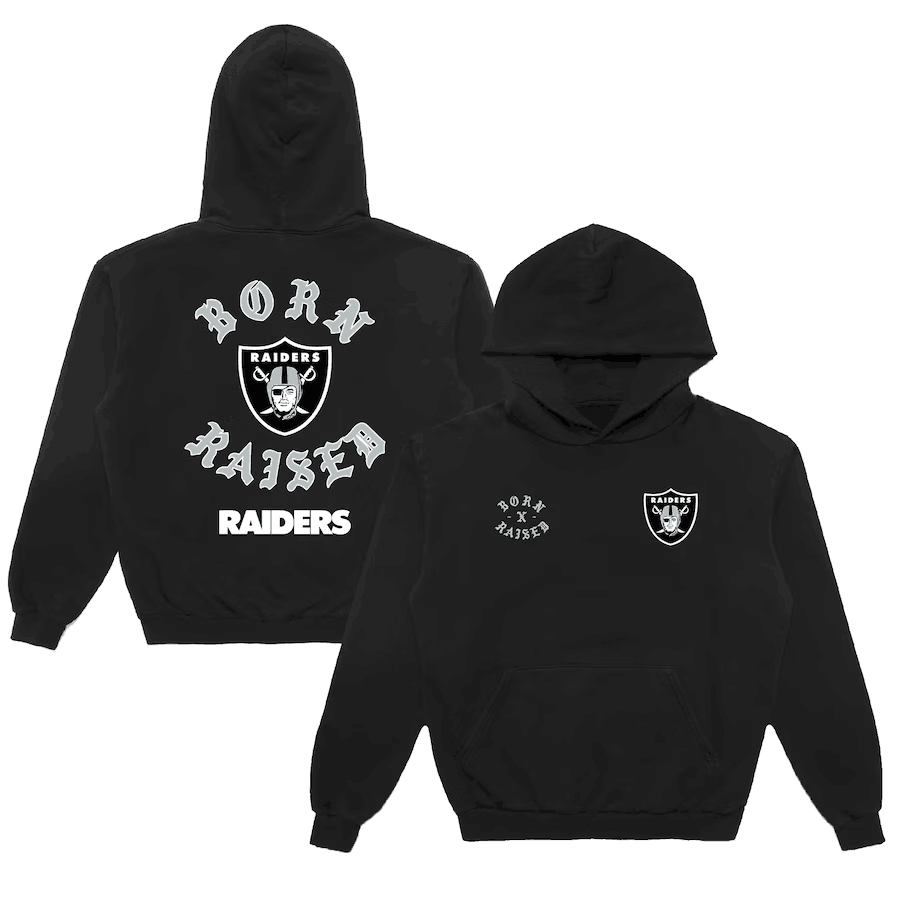 Las Vegas Raiders Born X Raised BlackPullover Hoodie - Zenithce