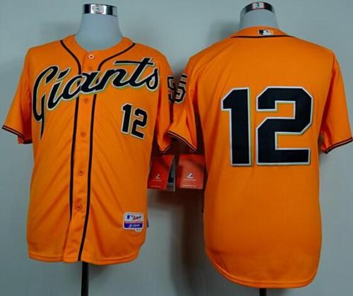 Giants #12 Joe Panik Orange Alternate Cool Base Stitched Jersey - Zenithce