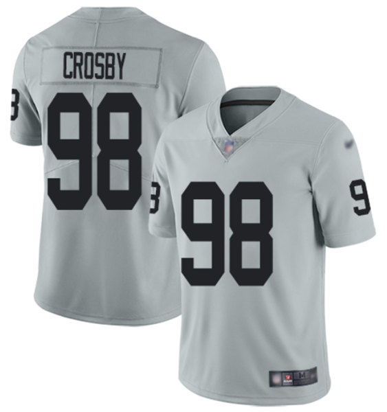 Las Vegas Raiders #98 Maxx Crosby Gray Vapor Untouchable Limited Stitched Jersey - Zenithce