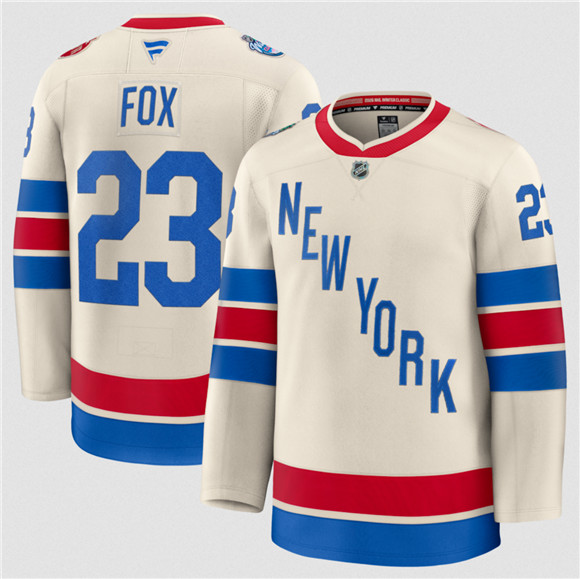 New York Rangers #23 Adam Fox Cream 2026 Winter Classic Stitched Jersey - Zenithce