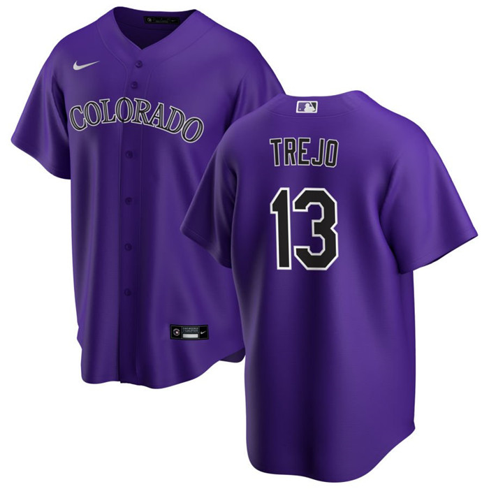Colorado Rockies #13 Alan Trejo Purple Stitched Jersey - Zenithce