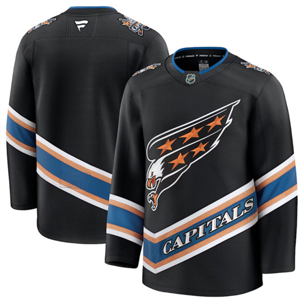 Washington Capitals Blank Black 2024-25 Alternate Stitched Jersey - Zenithce