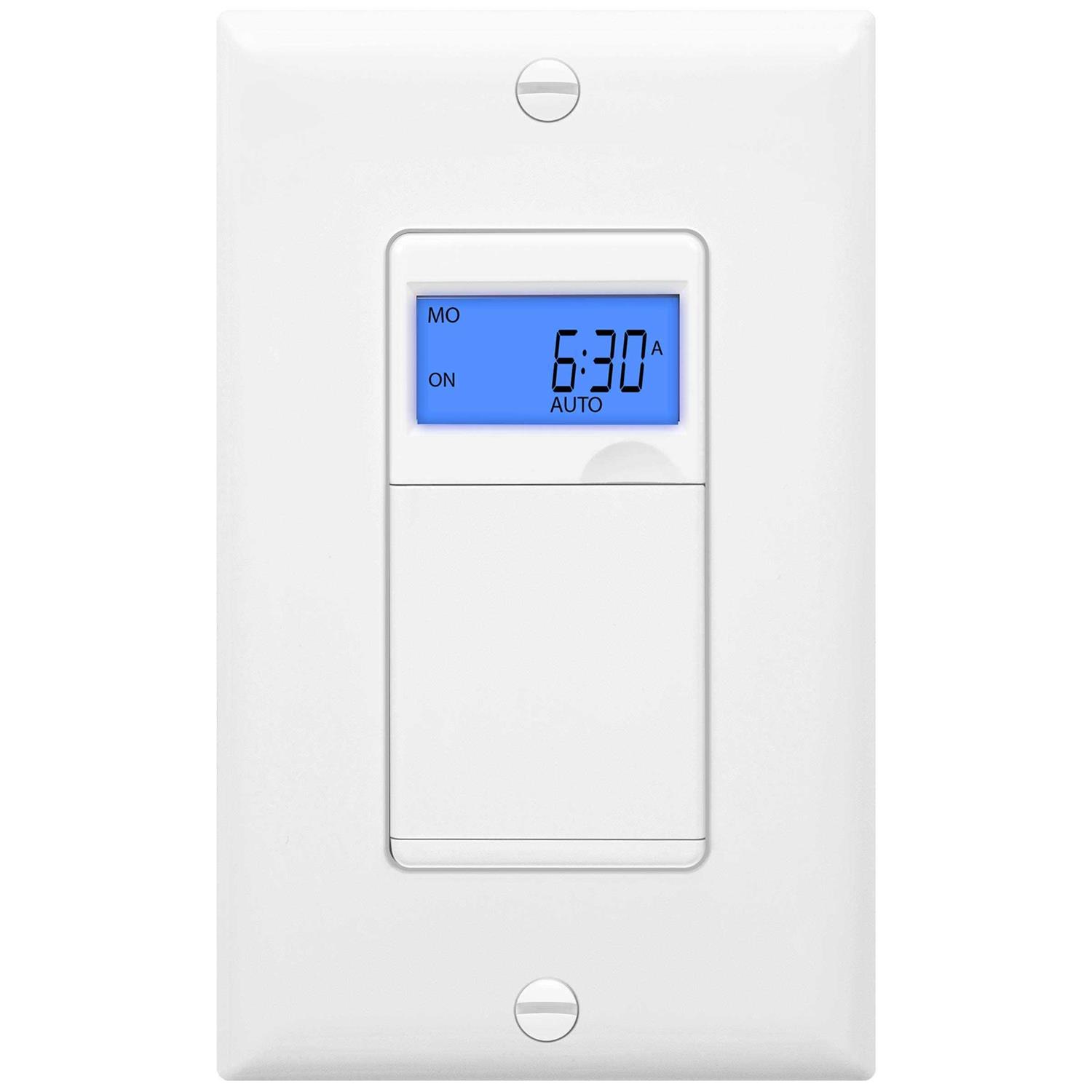Enerlites 7-Day Digital In-Wall Programmable Timer Switch - Zenithce