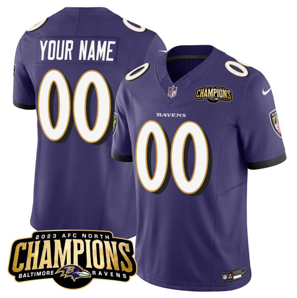 Baltimore Ravens Custom Purple 2023 F.U.S.E. AFC North Champions Vapor Limited Jersey - Zenithce