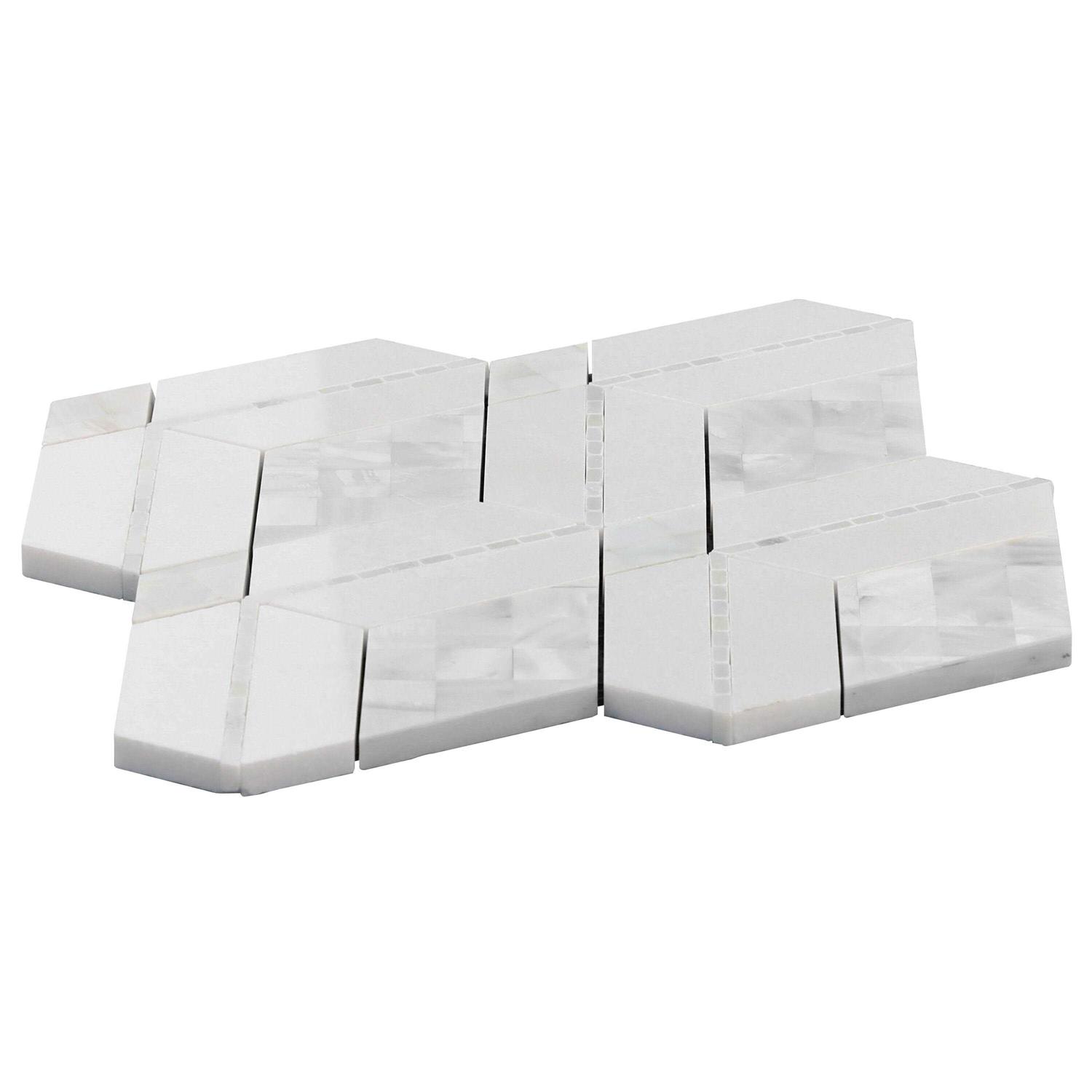 Ivy Hill Tile Marmo 12 in. x 12 in. Matte Marble Look Porcelain Mosaic Tile - Zenithce
