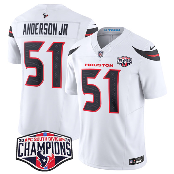 Houston Texans #51 Will Anderson Jr. White F.U.S.E. 2024 AFC South Division Champions Vapor Limited Stitched Jersey - Zenithce