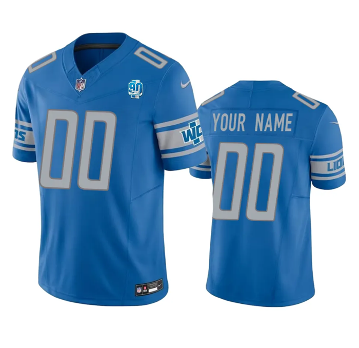 Detroit Lions Custom Blue 2023 F.U.S.E. 90th Anniversary Vapor Untouchable Limited Stitched Jersey - Zenithce