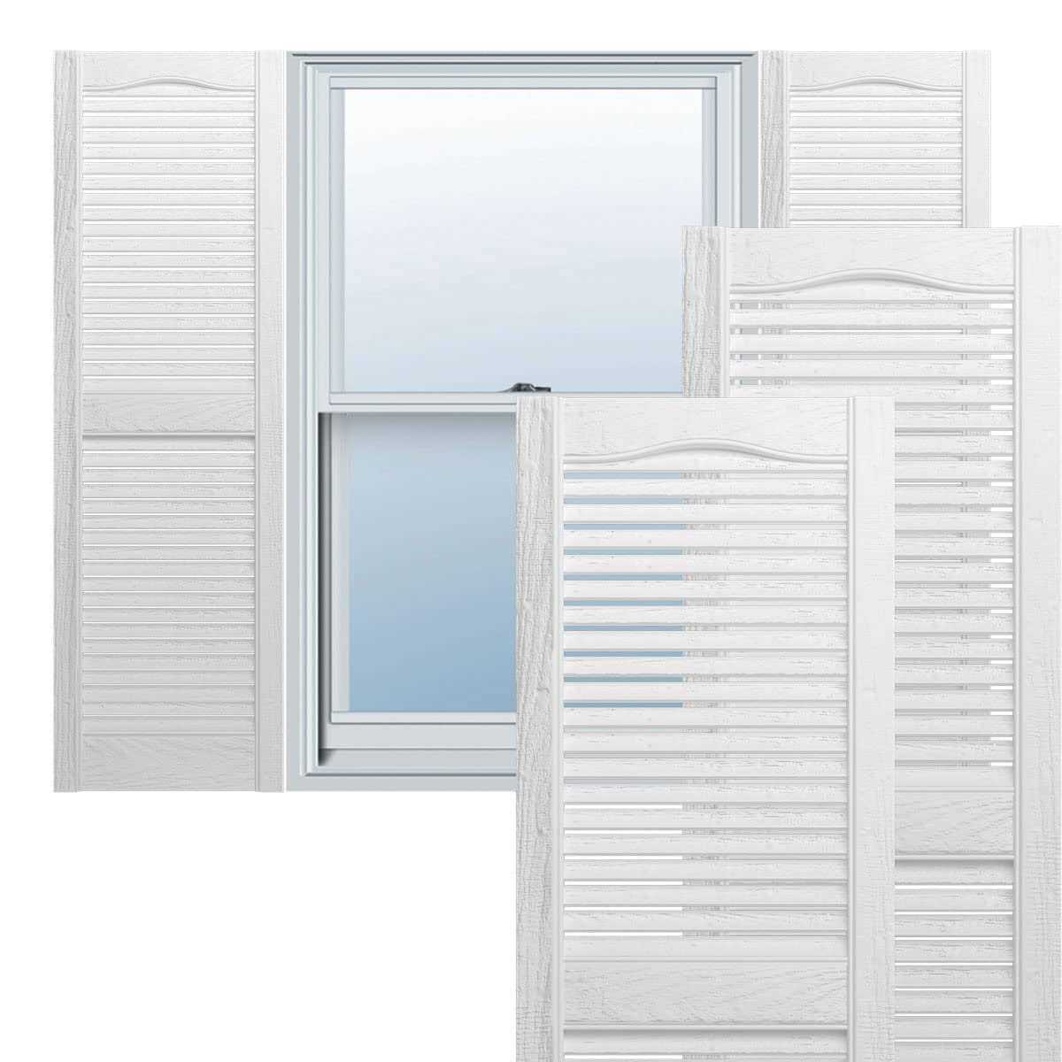 Ekena Millwork Lifetime Vinyl LL1S12X02500BL Standard Cathedral Top Center Mullion - Zenithce