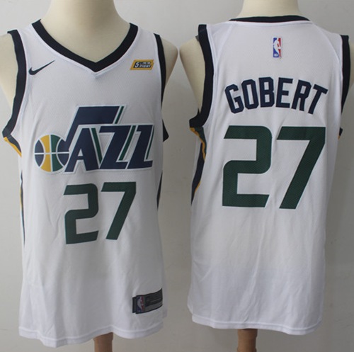 Jazz #27 Rudy Gobert White Swingman Association Edition Jersey - Zenithce