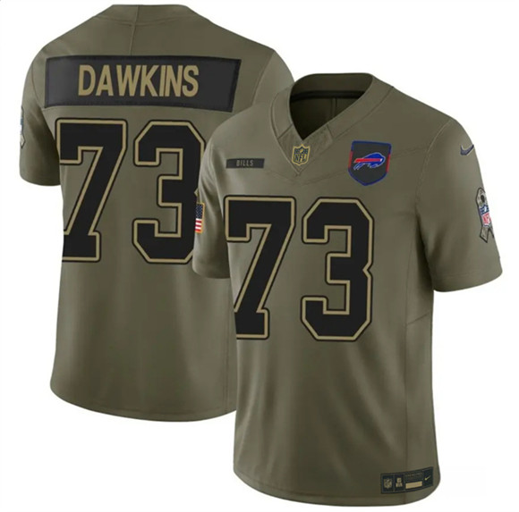 Buffalo Bills #73 Dion Dawkins Olive 2025 F.U.S.E. Salute to Service Limited Stitched Jersey - Zenithce