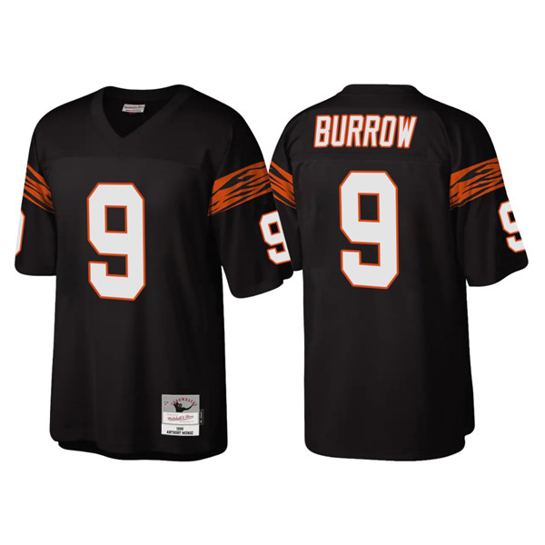 Cincinnati Bengals #9 Joe Burrow Black Throwback Legacy Stitched Jersey - Zenithce