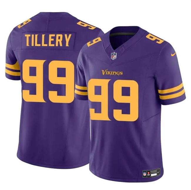 Minnesota Vikings #99 Jerry Tillery Purple 2023 F.U.S.E. Color Rush Untouchable Limited Stitched Jersey - Zenithce