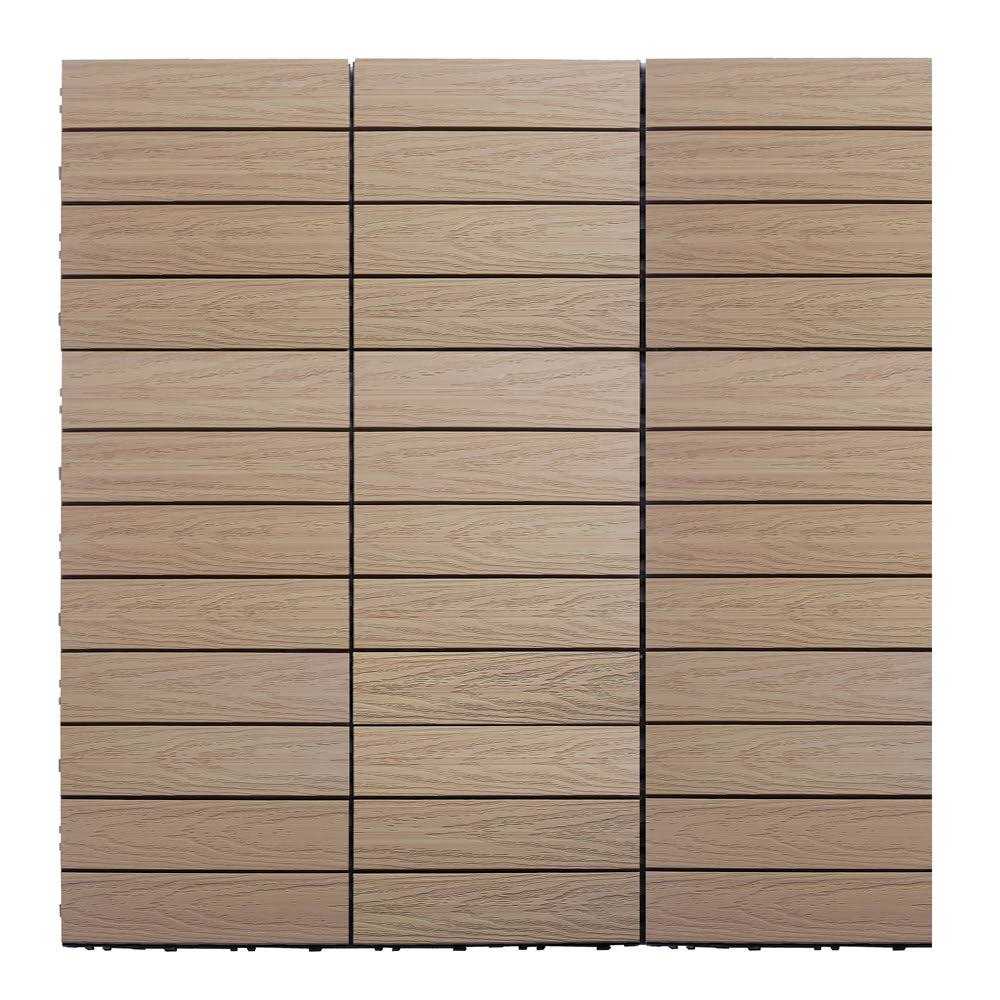 NewTechWood UltraShield Naturale 1 ft. x 1 ft. Quick Deck Outdoor Composite Deck Tile - Zenithce