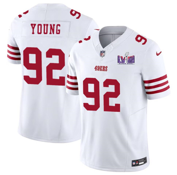 San Francisco 49ers #92 Chase Young White 2024 F.U.S.E. Super Bowl LVIII Patch Vapor Untouchable Limited Stitched Jersey - Zenithce