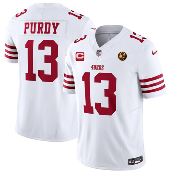 San Francisco 49ers #13 Brock Purdy White 2023 F.U.S.E. With 1-Star C Patch And John Madden Patch Vapor Limited Stitched Jersey - Zenithce