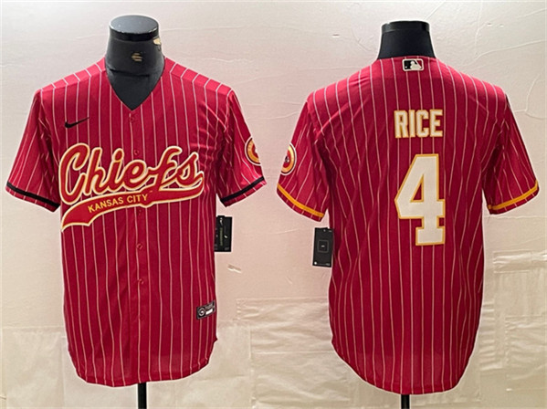 Kansas City Chiefs #4 Rashee Rice Red Cool Base Stitched Jersey - Zenithce