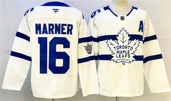 Toronto Maple Leafs #16 Mitchell Marner White With A Patch Stadium Series Stitched Jersey - Zenithce