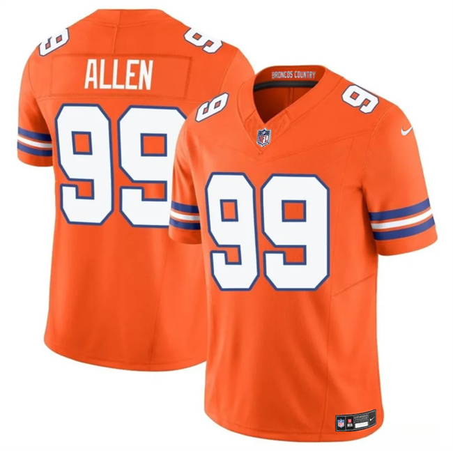 Denver Broncos #99 Zach Allen Orange F.U.S.E. Mile High Collection 1977 Throwback Vapor Limited Stitched Jersey - Zenithce