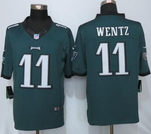 Eagles #11 Carson Wentz Midnight Green Team Color Stitched New Limited Nike Jersey - Zenithce