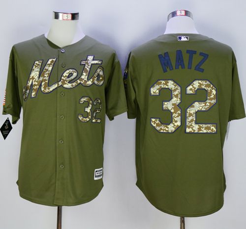 Mets #32 Steven Matz Green Camo New Cool Base Stitched Jersey - Zenithce