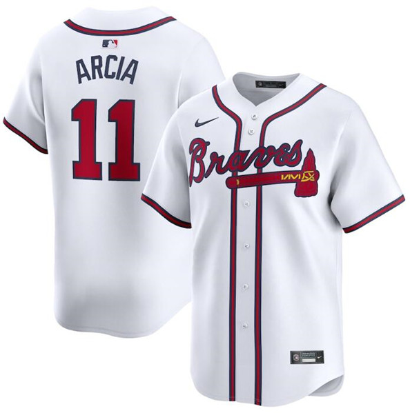 Atlanta Braves #11 Orlando Arcia White 2024 Home Limited Stitched Jersey - Zenithce