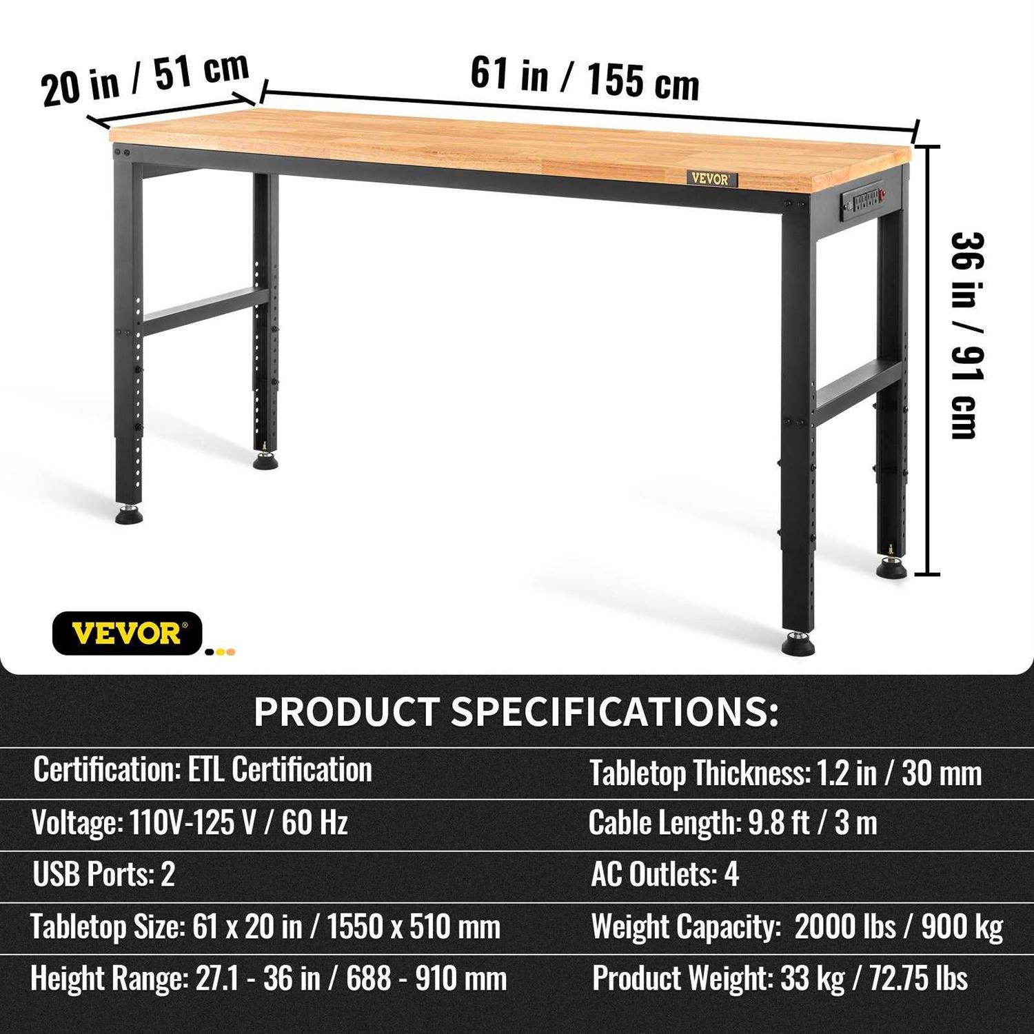 VEVOR Woodworking Benchtop Jointers 6inch with 1650W Motor,Heavy Duty Benchtop Planer Precise Cutterhead 2000rpm 2 Push Blocks Fence Depth MGPBJWD1800W65QURV1 - Zenithce