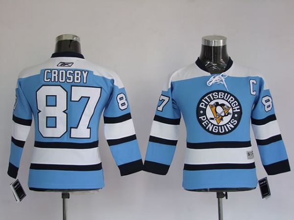Penguins #87 Sidney Crosby Stitched Blue Jersey - Zenithce