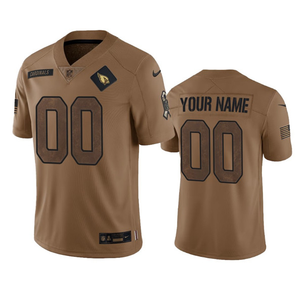 Arizona Cardinals Custom 2023 Brown Salute To Service Limited Stitched Jersey - Zenithce
