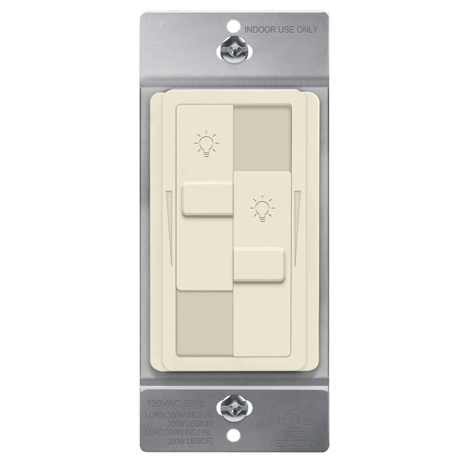 Topgreener Kalide Dual Load Dimmer Light Switch Double LED Dimmer Switch - Zenithce