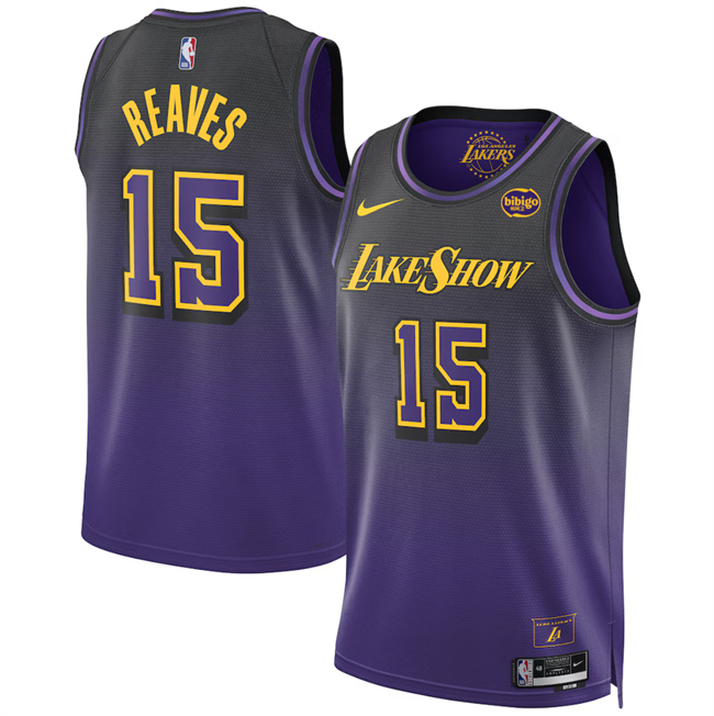 Los Angeles Lakers #15 Austin Reaves Purple 2024 25 City Edition Stitched Jersey - Zenithce