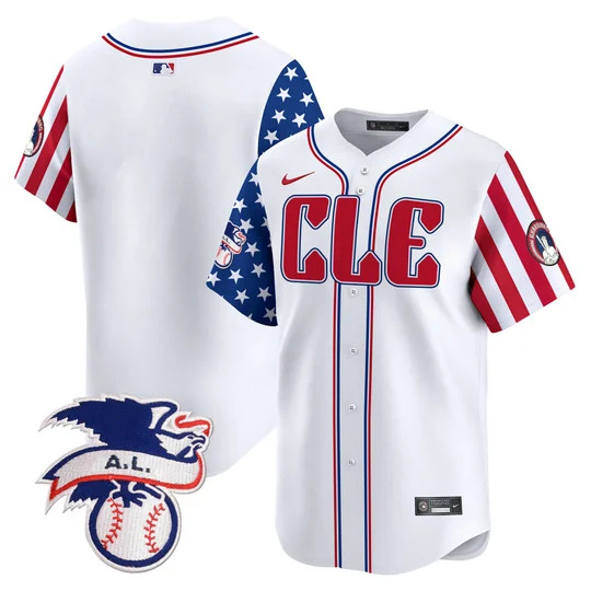 Cleveland Guardians Blank White 2024 Fourth Of July Vapor Premier Limited Stitched Jersey - Zenithce
