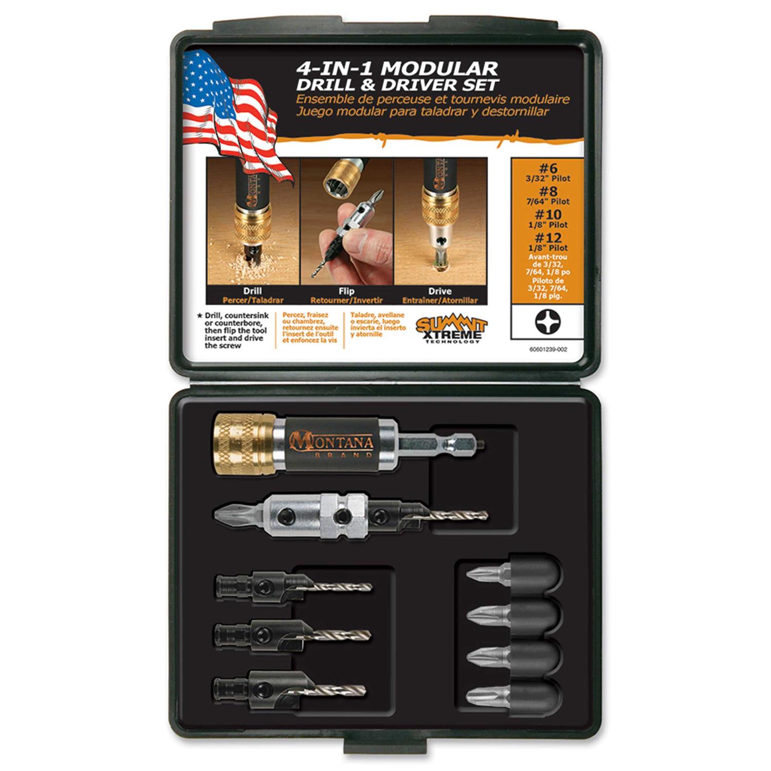 Montana Brand MB-63122 16 Piece Self-Centering Drill & Driver Set - Zenithce