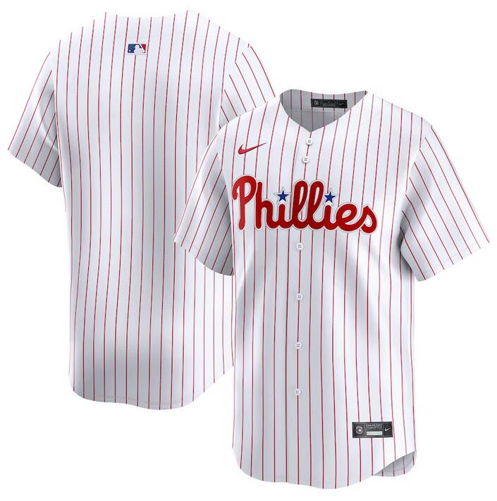 Philadelphia Phillies Blank White Home Limited Stitched Jersey - Zenithce