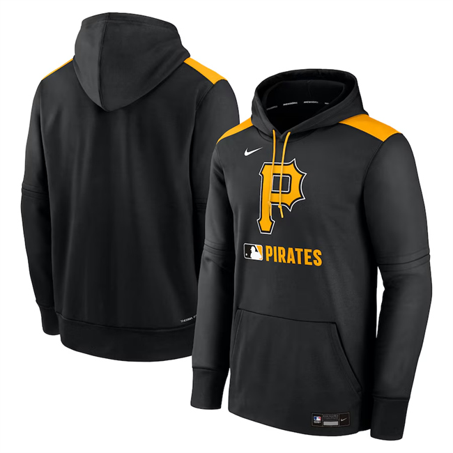 Pittsburgh Pirates Black Collection Performance Pullover Hoodie - Zenithce