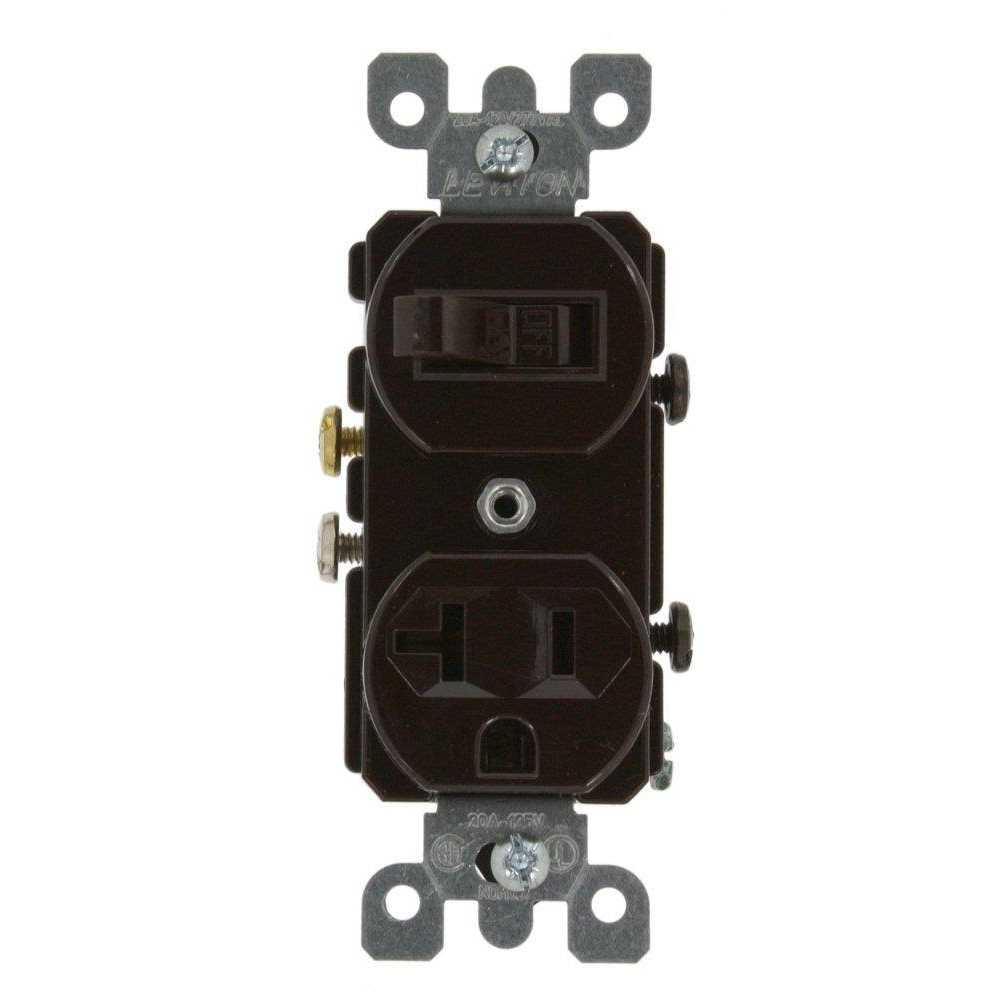 Leviton 5335-I Combination Toggle Switch / Duplex Receptacle - Zenithce